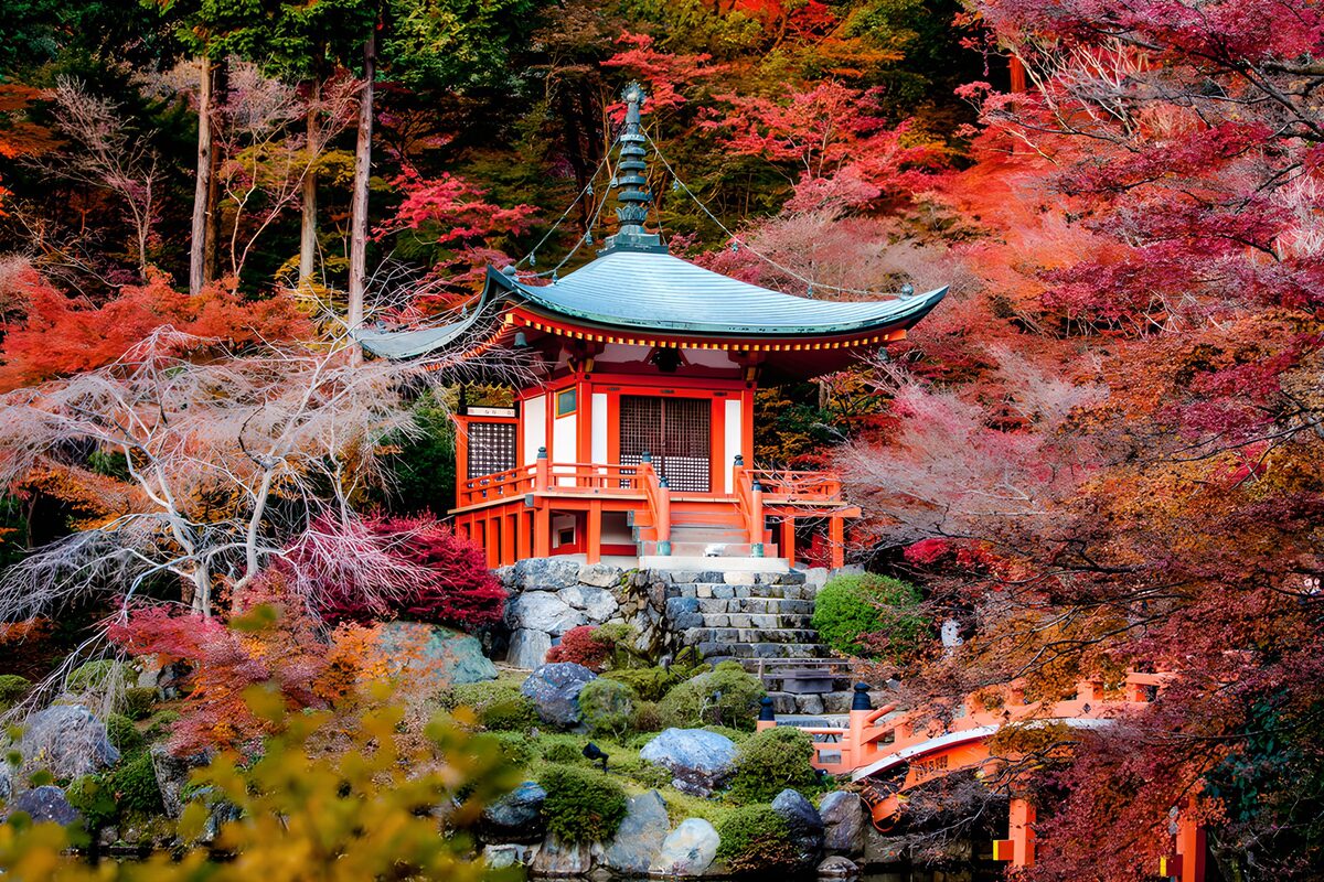 Japansk pavillon i efterårets farver