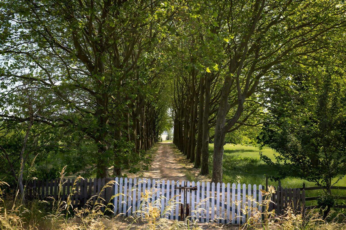HPDK66139: Sommerallé med sandsti og hvid låge