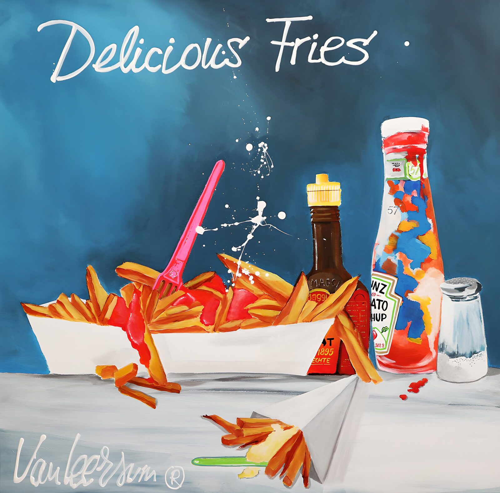 HPDK40729: Gyldne pommes frites med rød ketchup