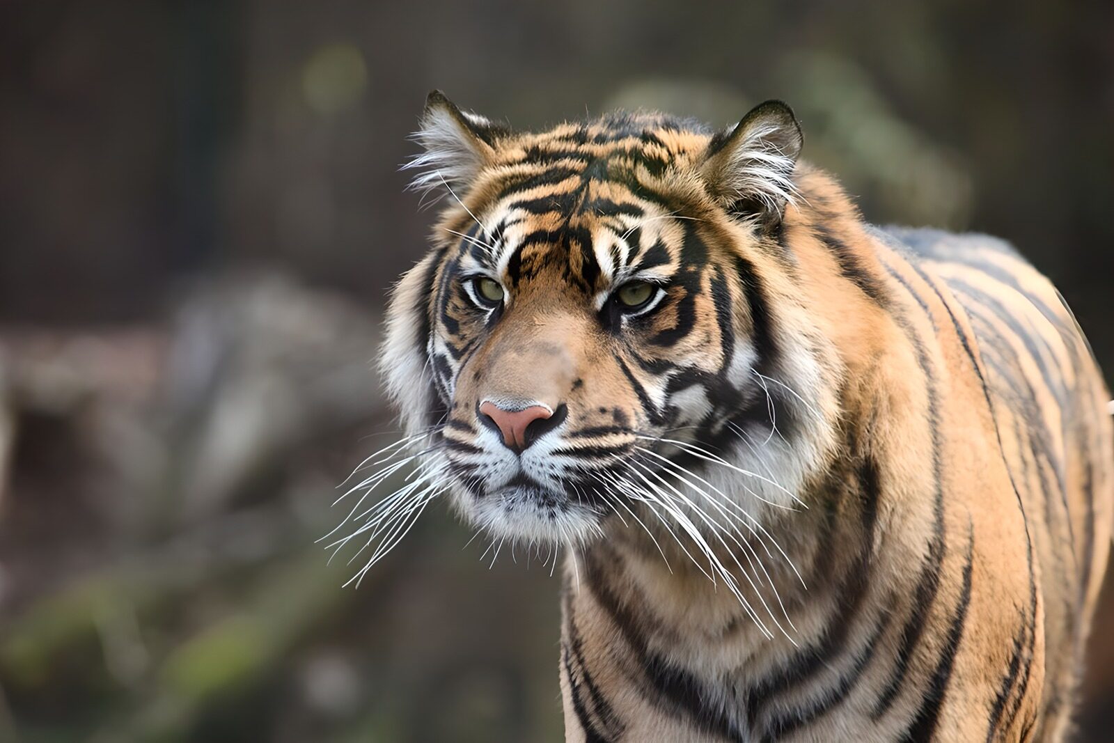 HPDK80156: Tiger tæt på med et vagtsomt blik